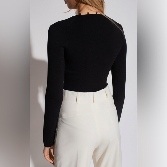 Nanushka Danique Cropped Cardigan Black Size Small - Picture 3 of 8